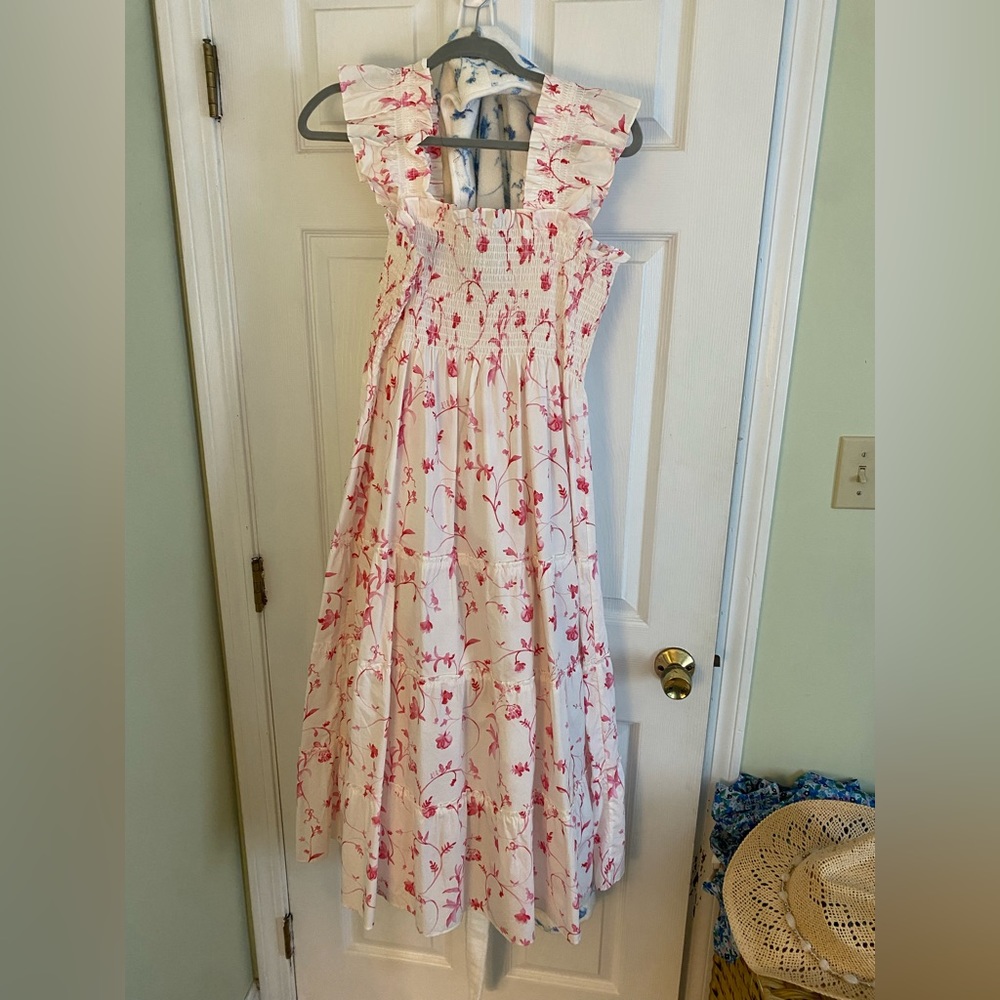 Hill House Home Ellie Nap Dress - Pink Botanical, size Medium